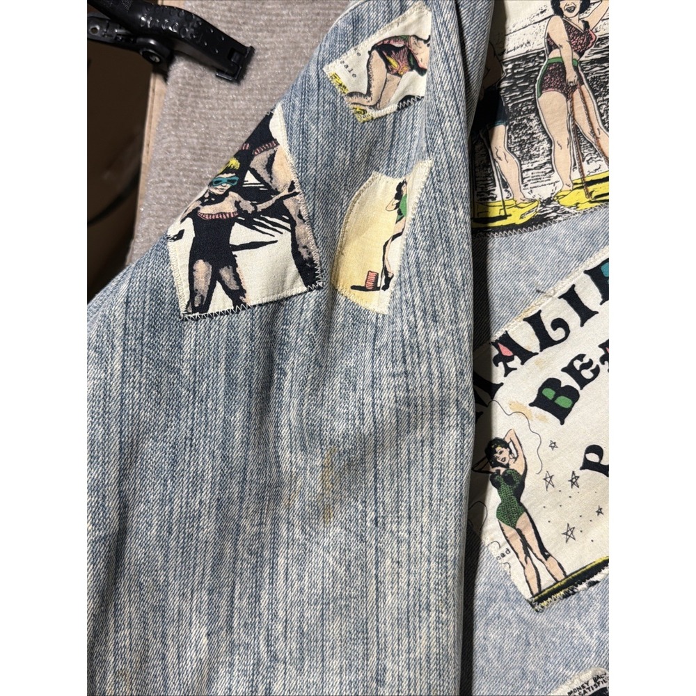 Vintage 80s Malibu USA Acid Wash Denim Jacket Size Medium - Picture 16 of 16